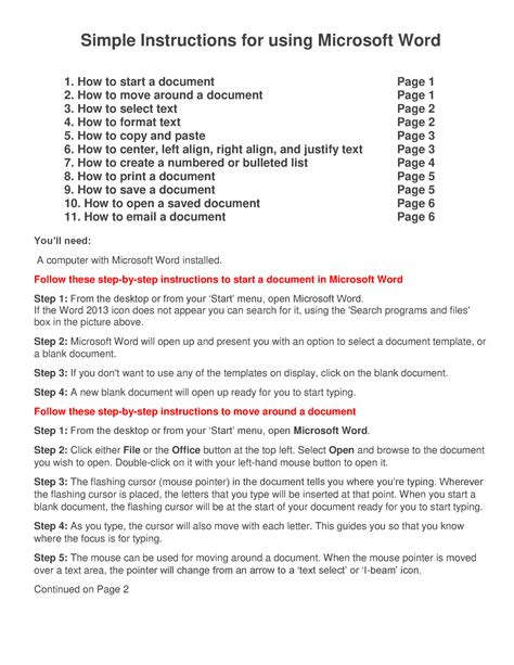 microsoft word sr i900 instructions